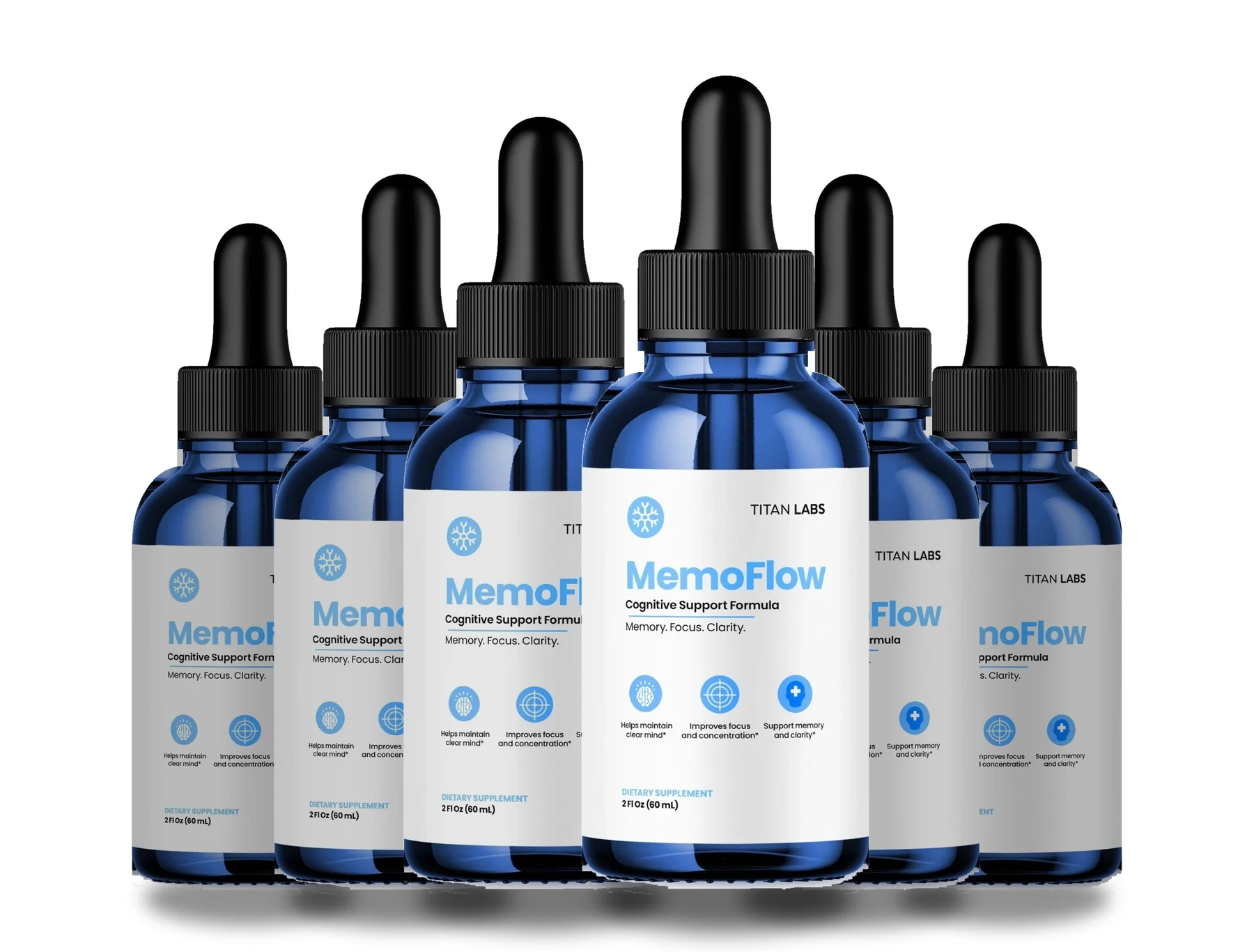 6 bottles of MemoFlow drops